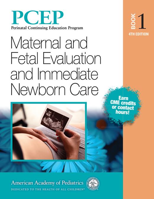 Book cover for PCEP Book 1: Maternal and Fetal Evaluation and Immediate Newborn Care (4th Edition)