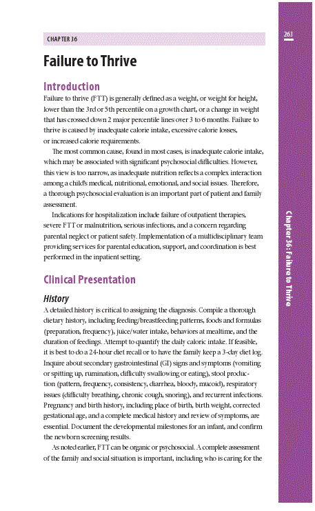 Failure to Thrive | Caring for the Hospitalized Child: A Handbook of ...