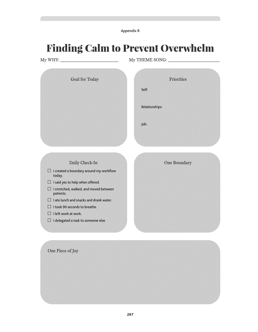 First page of Finding Calm to Prevent Overwhelm