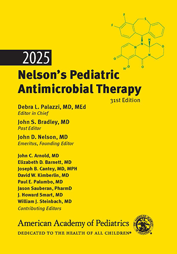 Book cover for 2025 Nelson’s Pediatric Antimicrobial Therapy (31st Edition)