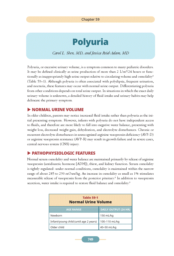 Polyuria Signs Polyuria | Signs & Symptoms in Pediatrics | AAP Books | American ...