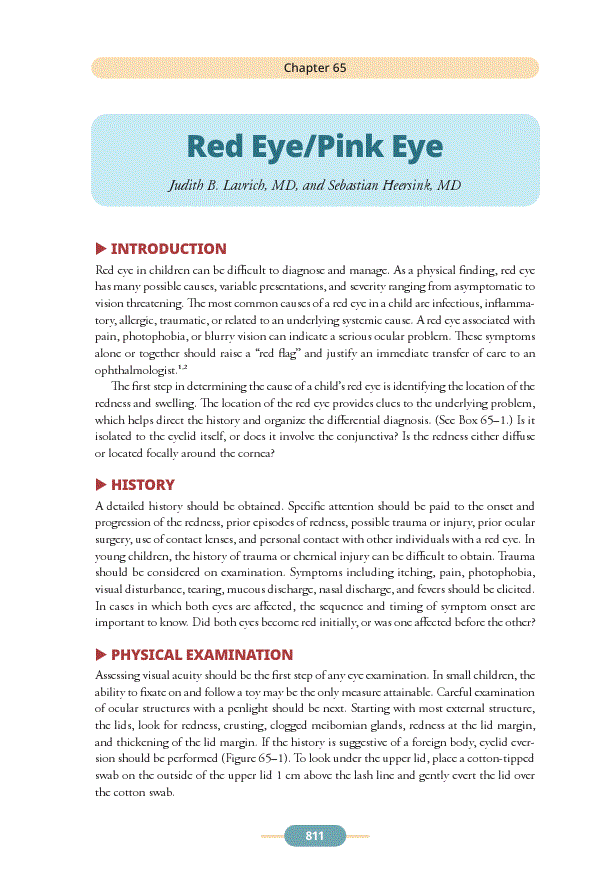 Red Eye/Pink Eye | Signs & Symptoms in Pediatrics | AAP Books ...