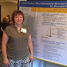 Mary A Short, RN, MSN, presenting about the International Neonatal Consortium (INC).