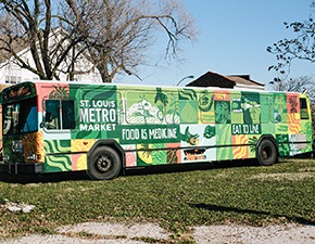 On Fridays, a mobile food pantry stops at SSM Health Cardinal Glennon Children's Hospital in St. Louis, Mo.