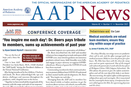 AAP News November 2021 issue cover