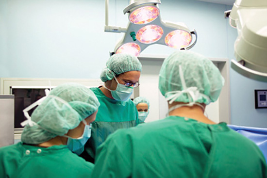Doctors in surgery