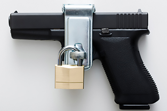 Gun with lock