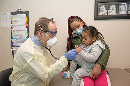 Doctor with toddler