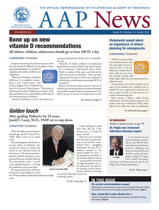AAP News Cover Image for Volume 29, Issue 10