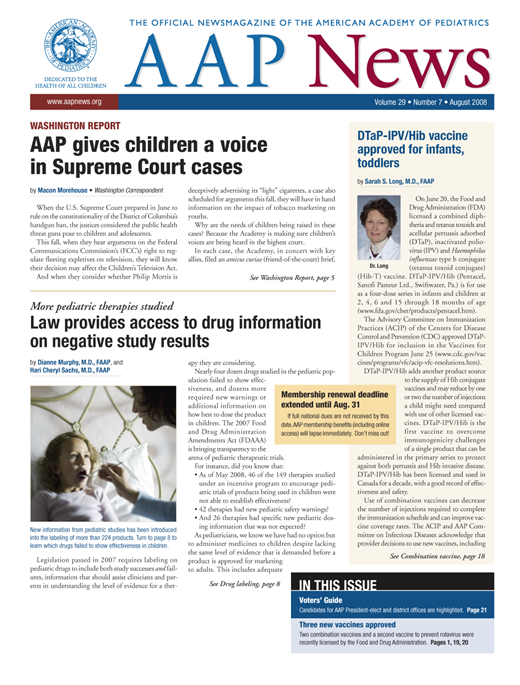 AAP News Cover Image for Volume 29, Issue 8