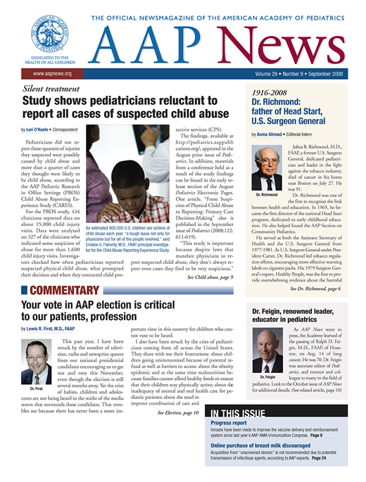 AAP News Cover Image for Volume 29, Issue 9