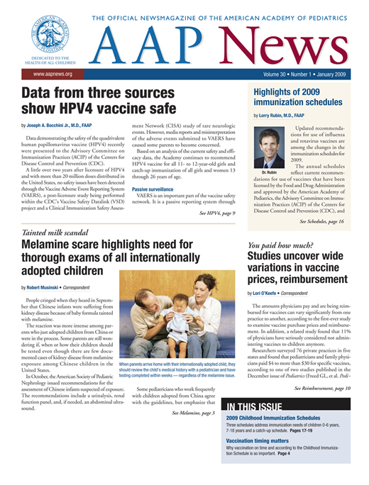 AAP News Cover Image for Volume 30, Issue 1