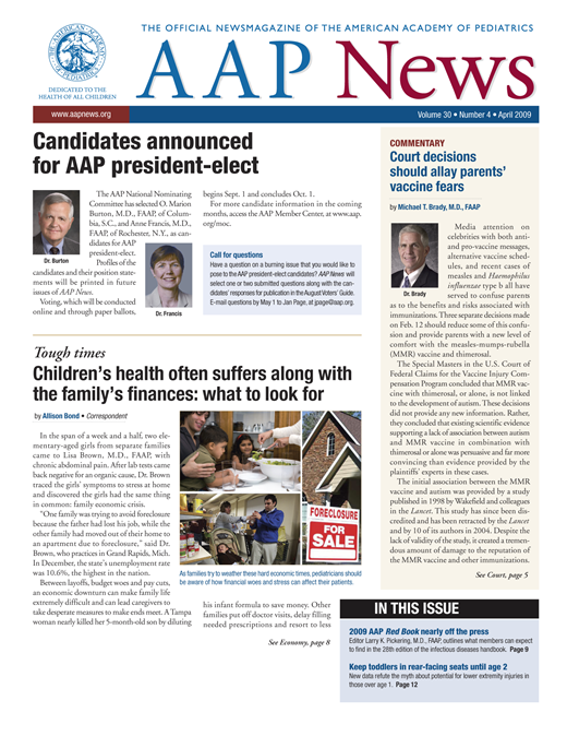 AAP News Cover Image for Volume 30, Issue 4
