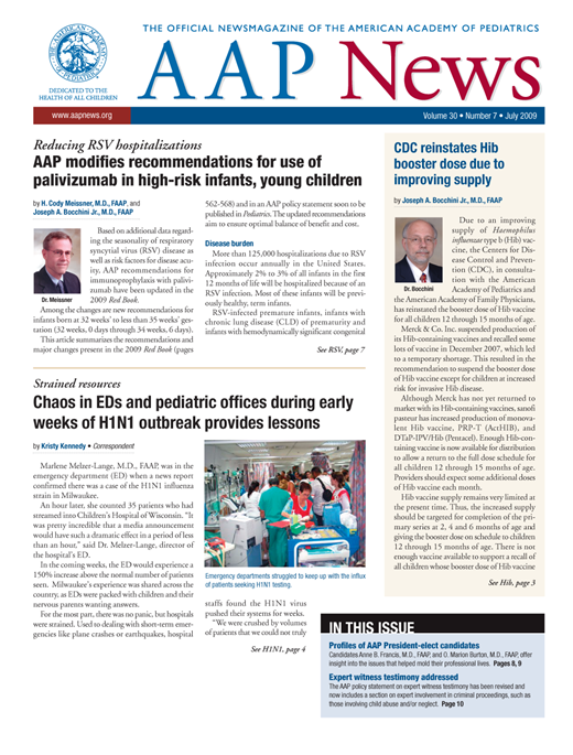 AAP News Cover Image for Volume 30, Issue 7