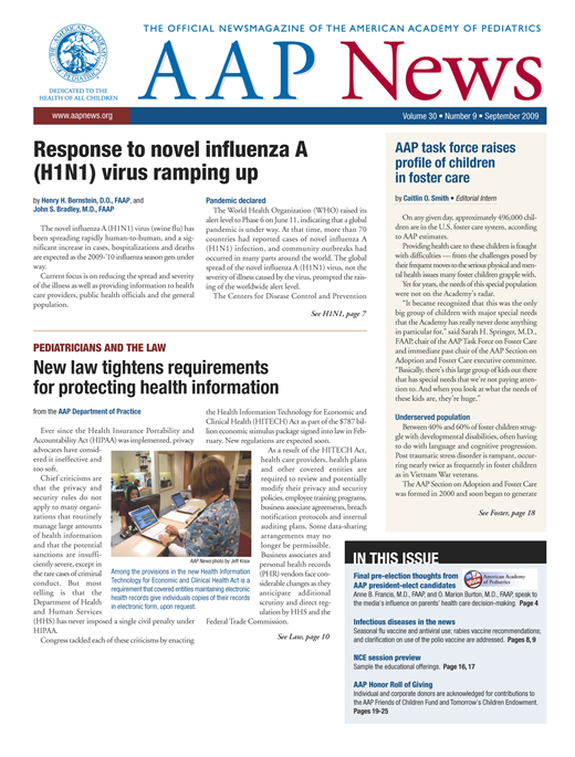 AAP News Cover Image for Volume 30, Issue 9