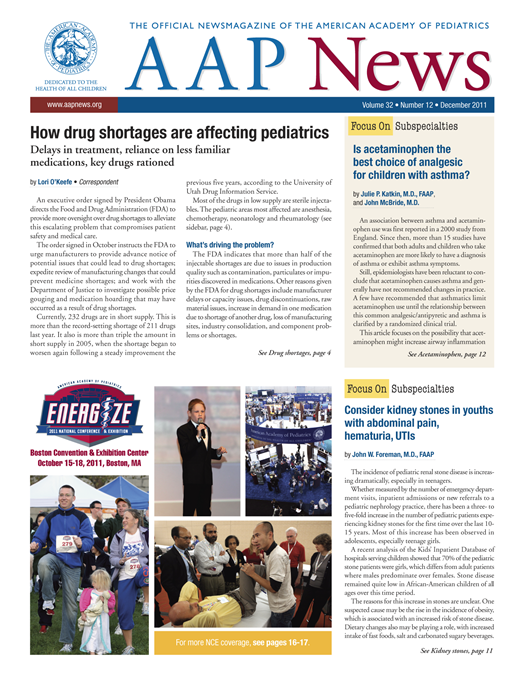 AAP News Cover Image for Volume 32, Issue 12