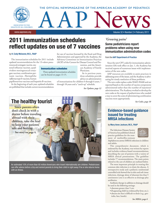AAP News Cover Image for Volume 32, Issue 2