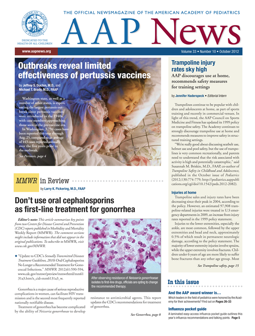 AAP News Cover Image for Volume 33, Issue 10
