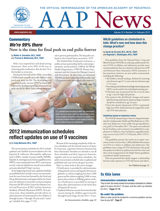 AAP News Cover Image for Volume 33, Issue 2