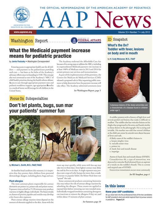 AAP News Cover Image for Volume 33, Issue 7