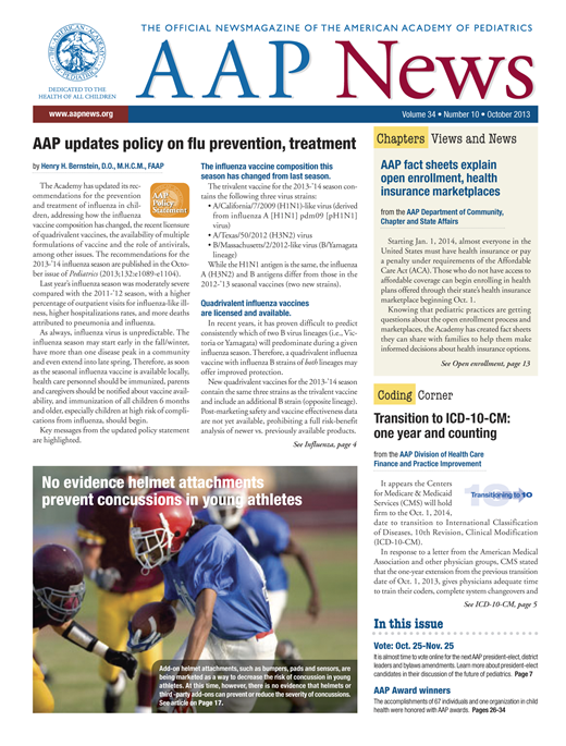 AAP News Cover Image for Volume 34, Issue 10