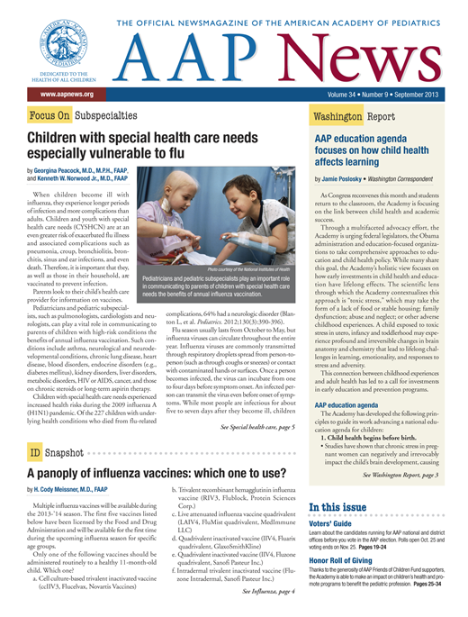 AAP News Cover Image for Volume 34, Issue 9
