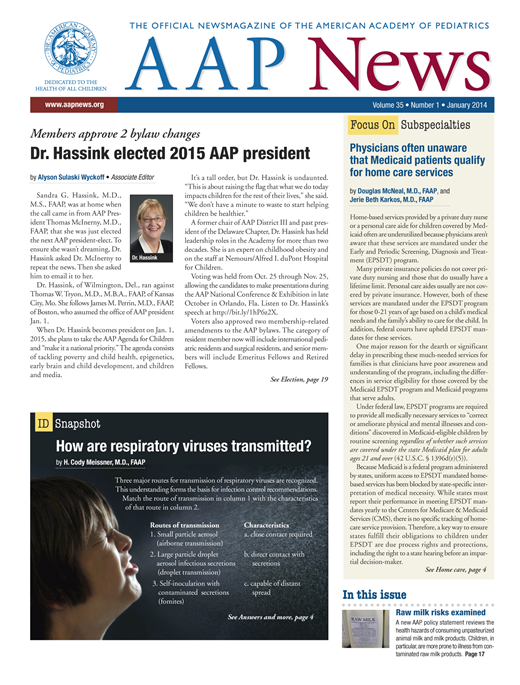 AAP News Cover Image for Volume 35, Issue 1