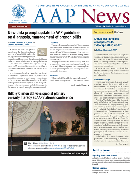 AAP News Cover Image for Volume 35, Issue 11