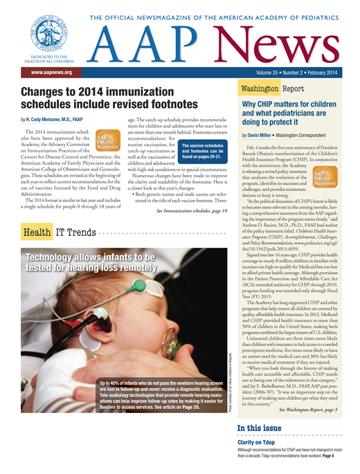 AAP News Cover Image for Volume 35, Issue 2