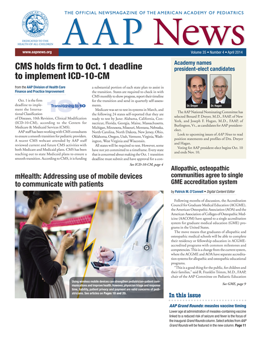 AAP News Cover Image for Volume 35, Issue 4
