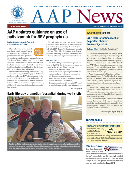 AAP News Cover Image for Volume 35, Issue 8
