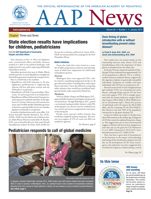 AAP News Cover Image for Volume 36, Issue 1
