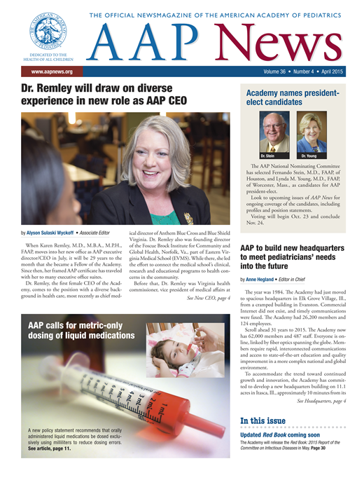 AAP News Cover Image for Volume 36, Issue 4