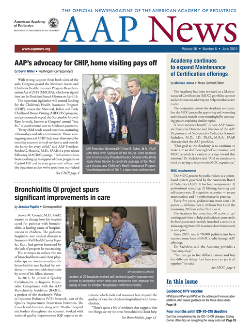 AAP News Cover Image for Volume 36, Issue 6