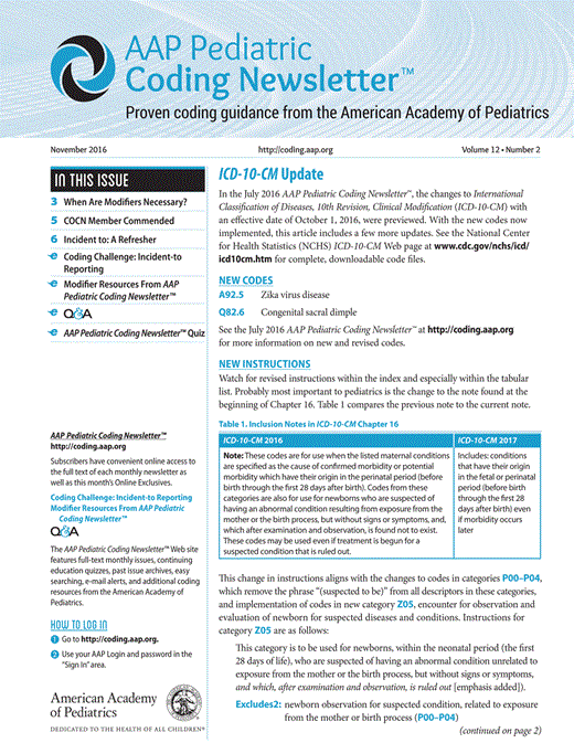 When Are Modifiers Necessary? | AAP Pediatric Coding Newsletter ...