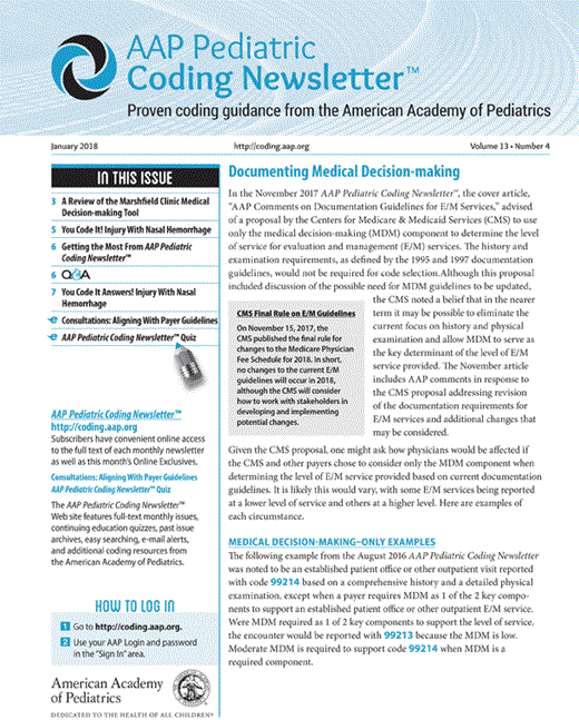 A Review of the Marshfield Clinic Medical Decisionmaking Tool AAP