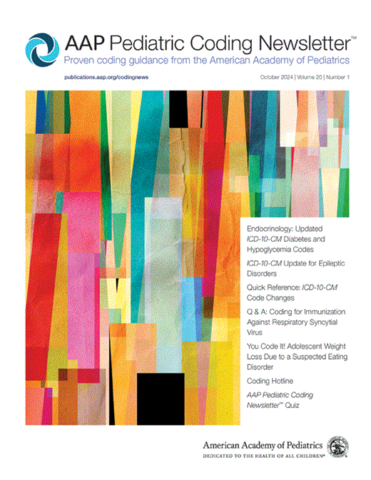 AAP Pediatric Coding Newsletter Cover Image for Volume 20, Issue 1