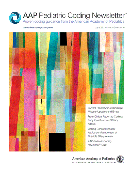 AAP Pediatric Coding Newsletter Cover Image for Volume 20, Issue 10