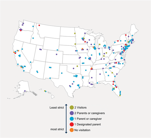 FIGURE 1. Geographical variation in visitor guidelines.