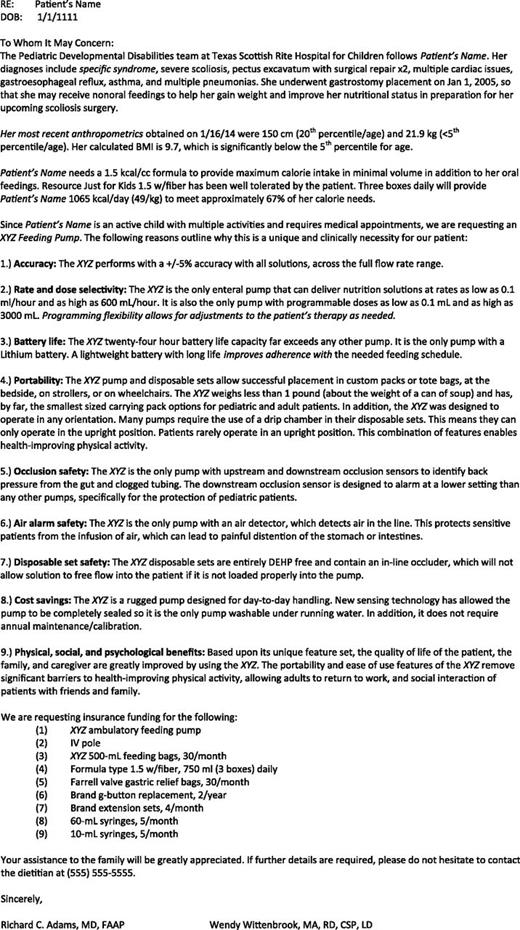 FIGURE 3. Sample letter of support to assist families.
