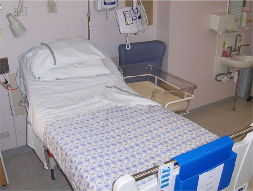 Side-car bassinet for in-hospital use. Photo courtesy of Kristin Tully, PhD.