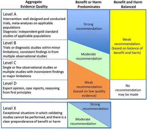FIGURE 1. AAP rating of evidence and recommendations.