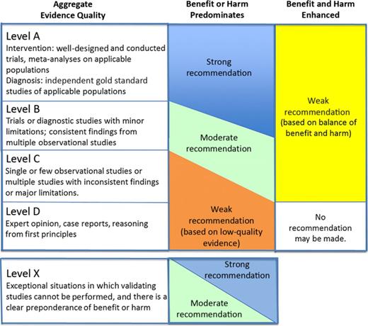 FIGURE 1. AAP rating of evidence and recommendations.