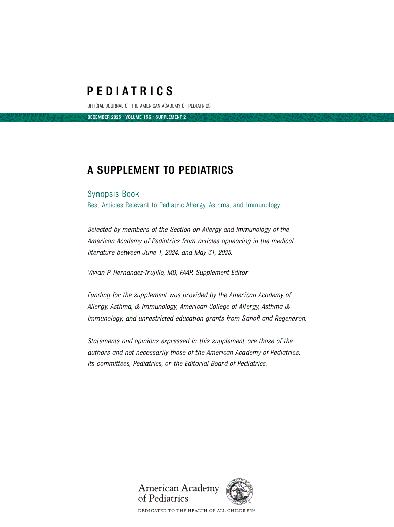Title Page | Pediatrics | American Academy of Pediatrics