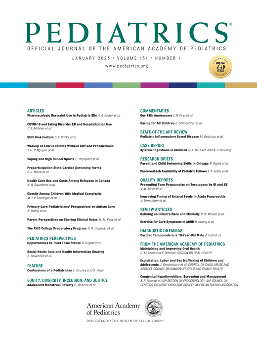 Pediatrics Cover Image for Volume 151, Issue 1