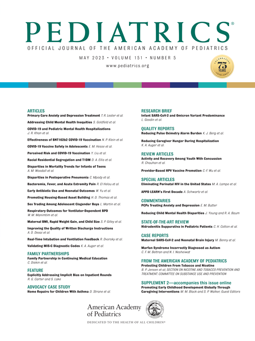 Pediatrics Cover Image for Volume 151, Issue 5