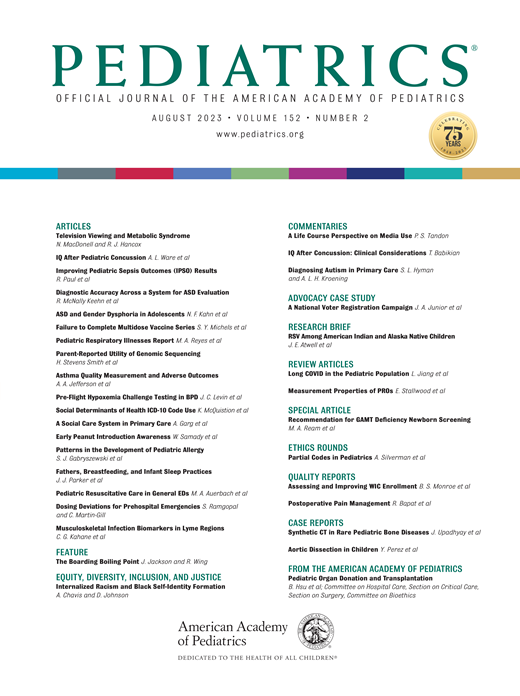 Pediatrics Cover Image for Volume 152, Issue 2