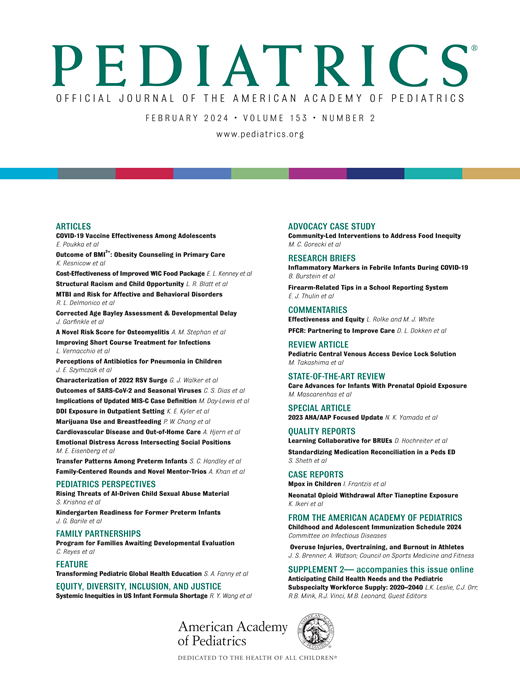 Pediatrics Cover Image for Volume 153, Issue 2