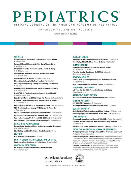 Pediatrics Cover Image for Volume 153, Issue 3
