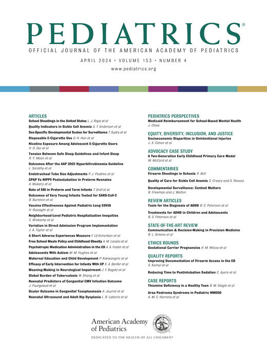 Pediatrics Cover Image for Volume 153, Issue 4
